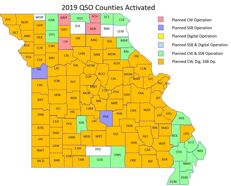 2019 Missouri County Activations